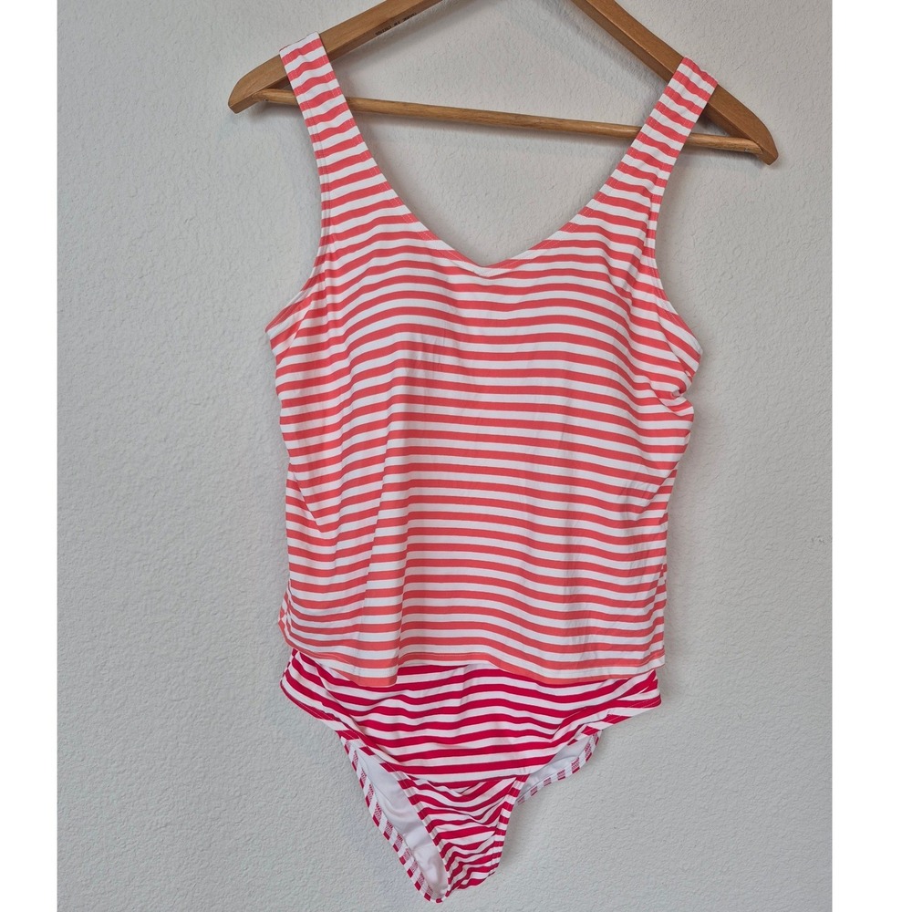 Lands End Women's Striped One Piece‎ Swimsuit Size 6-8